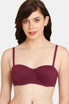 Rosaline Padded Wired 3/4th Coverage Strapless Bra - Winter Bloom — thumbnail 2